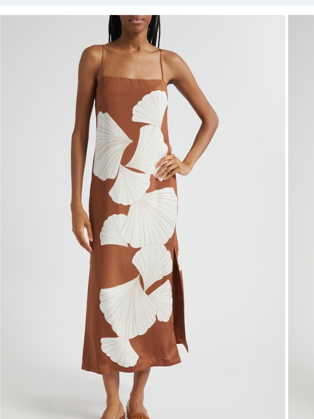 Veronica Beard Petra print Brown silk blend satin blend printed dress